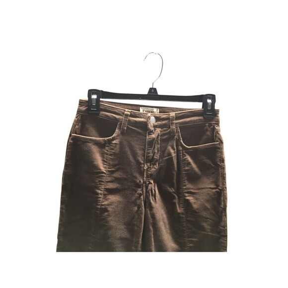 L'Agence Jeans Women's Size 25 Brown Jyothi Tapered Leg Velvet Split Ankle - Picture 3 of 8